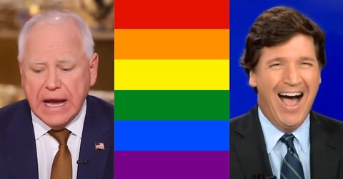 Gay News Site Bizarrely Defends Walz After Tucker Carlson Drops Eyebrow