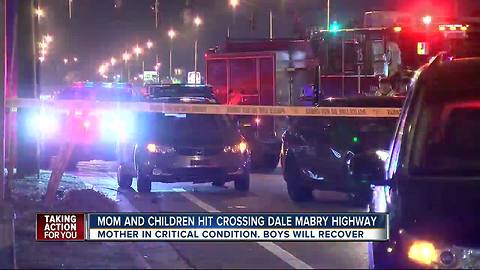 Mother, 2 children hit by car on S. Dale Mabry Highway