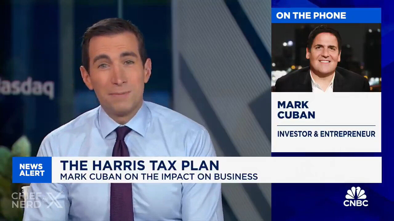 Even CNBC Can't Believe How Stupid Mark Cuban Is For Endorsing Kamala Harris And Her Tax Plan