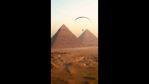 Flying over pyramids