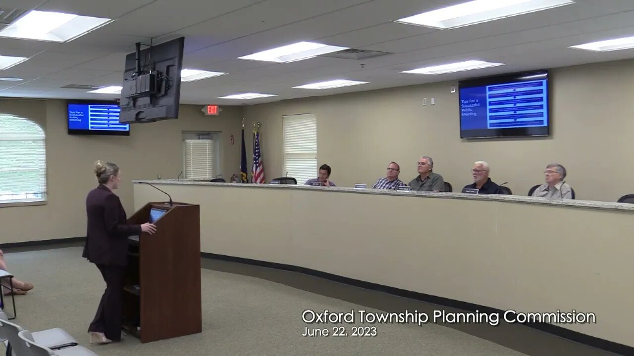 Oxford Township Planning Commission Regular Meeting: June, 22nd 2023