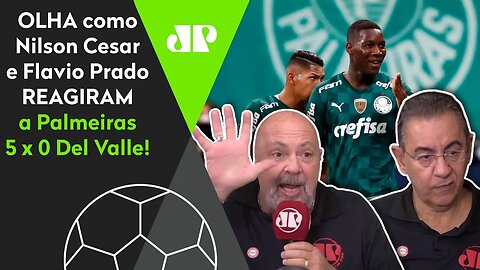 "QUE ATROPELO DO PALMEIRAS!" OLHA como Nilson Cesar e Flavio Prado REAGIRAM ao 5 a 0 no Del Valle!