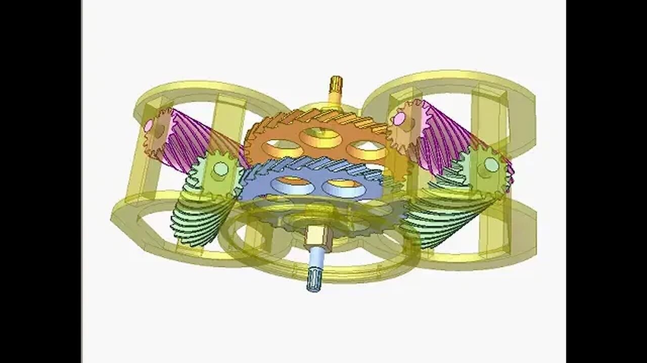 2491 Car differential with helical gears 2
