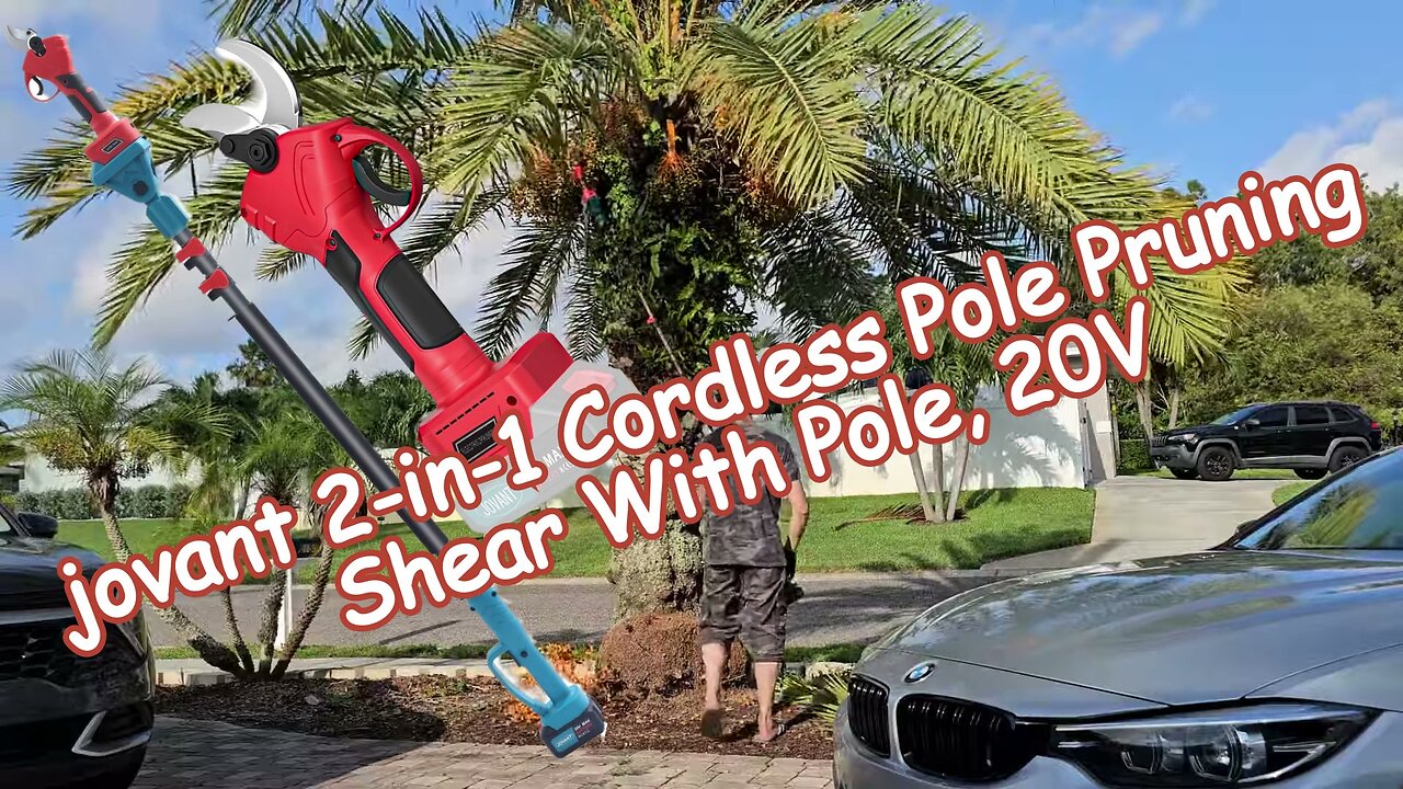 Jovant 2-in-1 Cordless Pole Pruning Shear Review | 20V 4.0Ah Battery Pruner