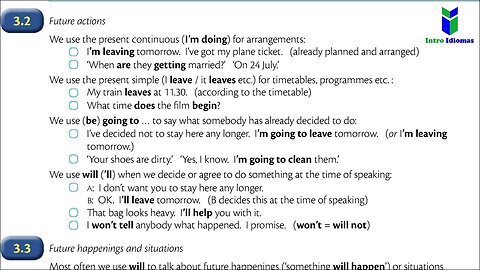 Appendix 3 - The future - ENGLISH GRAMMAR IN USE - Appendix 3