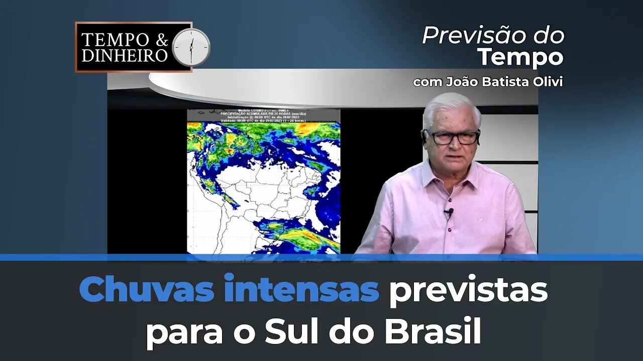 Chuvas intensas previstas para o Sul do Brasil e nas demais regiões permanece tempo seco e quente