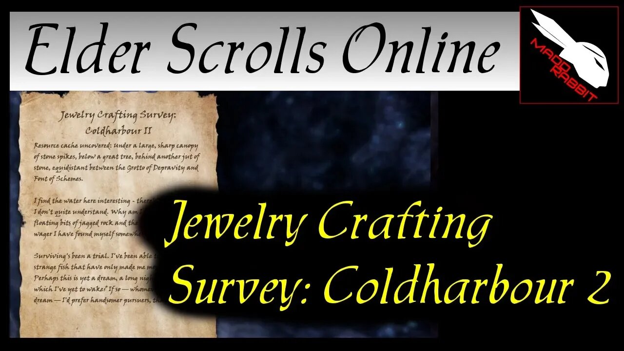 Jewelry Crafting Survey: Coldharbour 2 [Elder Scrolls Online] ESO