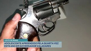 Leste de Minas: Adolescente apreendido pela 4º vez este ano em Gov. Valadares.