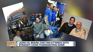 Lions vs. Bears: One fan attends 50th straight Lions Thanksgiving game