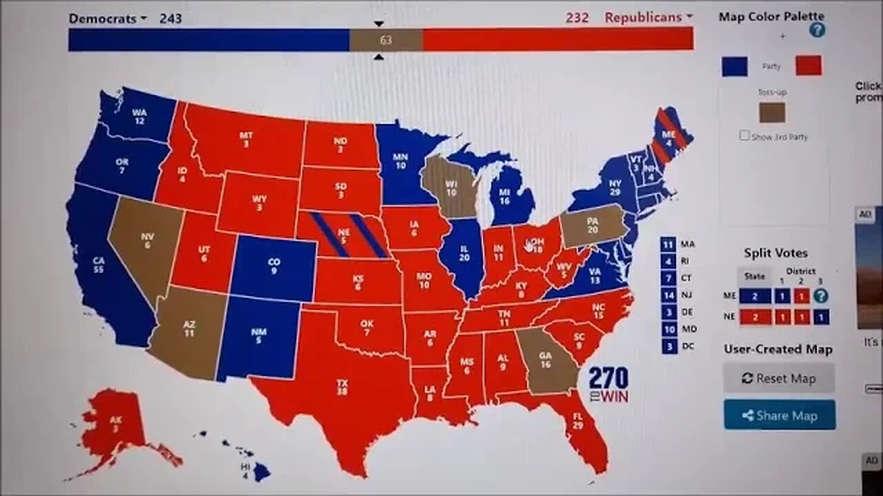 On the 2020 Election Results and the Possibility of a Tie in the Electoral College