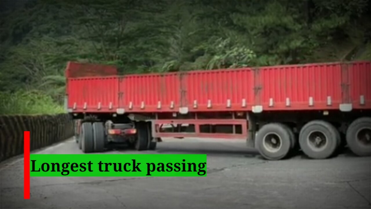 Super long truck like a passing train