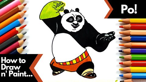 How to draw and paint Po Kung Fu Panda