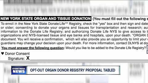 Organ donor registry opt-out legislation not moving forward