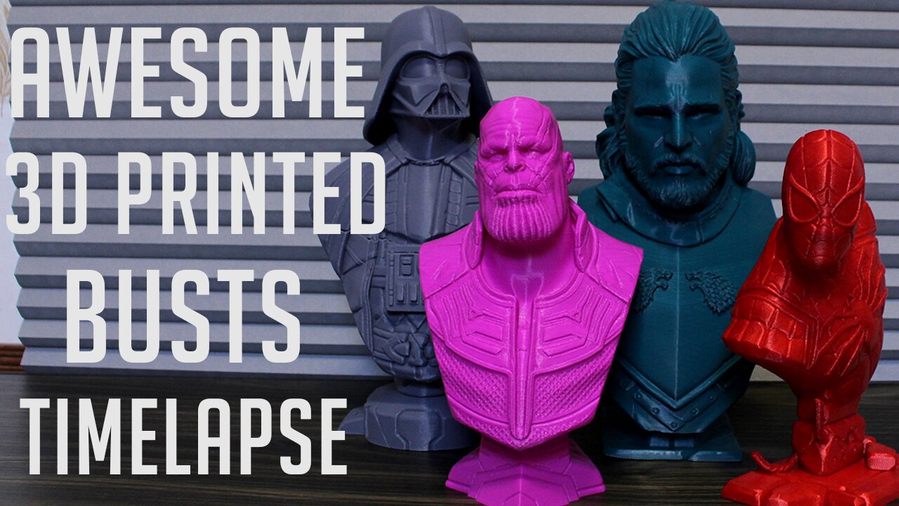 Awesome 3D Printed busts Timelapse / on creality ender 3 pro using octolapse