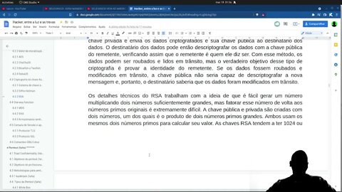 Como está o CAPÍTULO DE CRIPTOGRAFIA do livro de Hacker, tá andando.