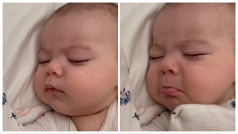 So many emotions in her sleep👼 🥺🥺🥺🥺