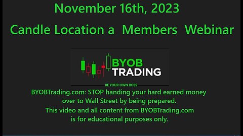 November 16th, 2023 BYOB Members Webinar Candle Location. For educational purposes only.