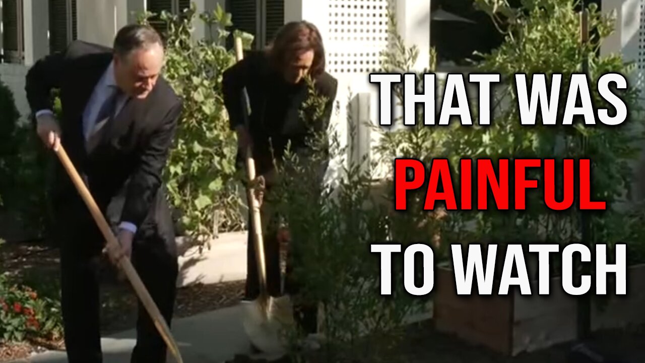 Kamala "middle class" Harris CAN'T handle a shovel to save her life...