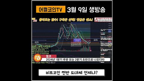 비트코인 본격 강세장은 이때부터 시작됩니다. 전망 투자전략 차트분석 | 비트코인 실시간 생방송 쩔코TV #shorts #쇼츠