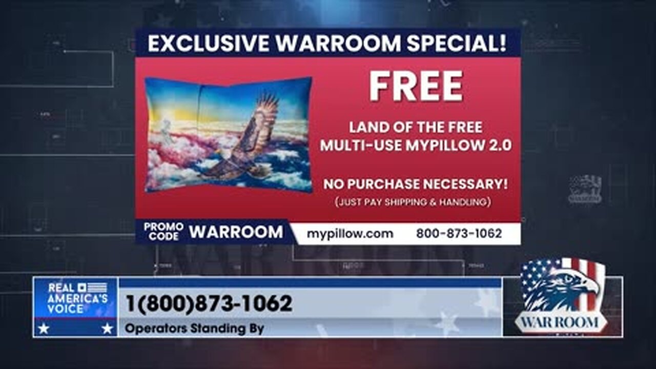 Go To MyPillow.com/warroom And Get Your Free Land Of The Free Multi-Use MyPillow 2.0!