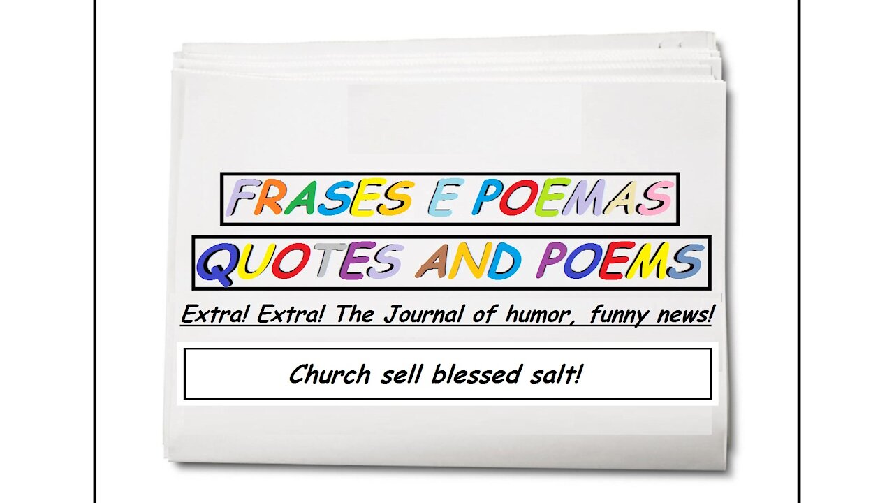 Funny news: Church sell blessed salt! [Quotes and Poems]