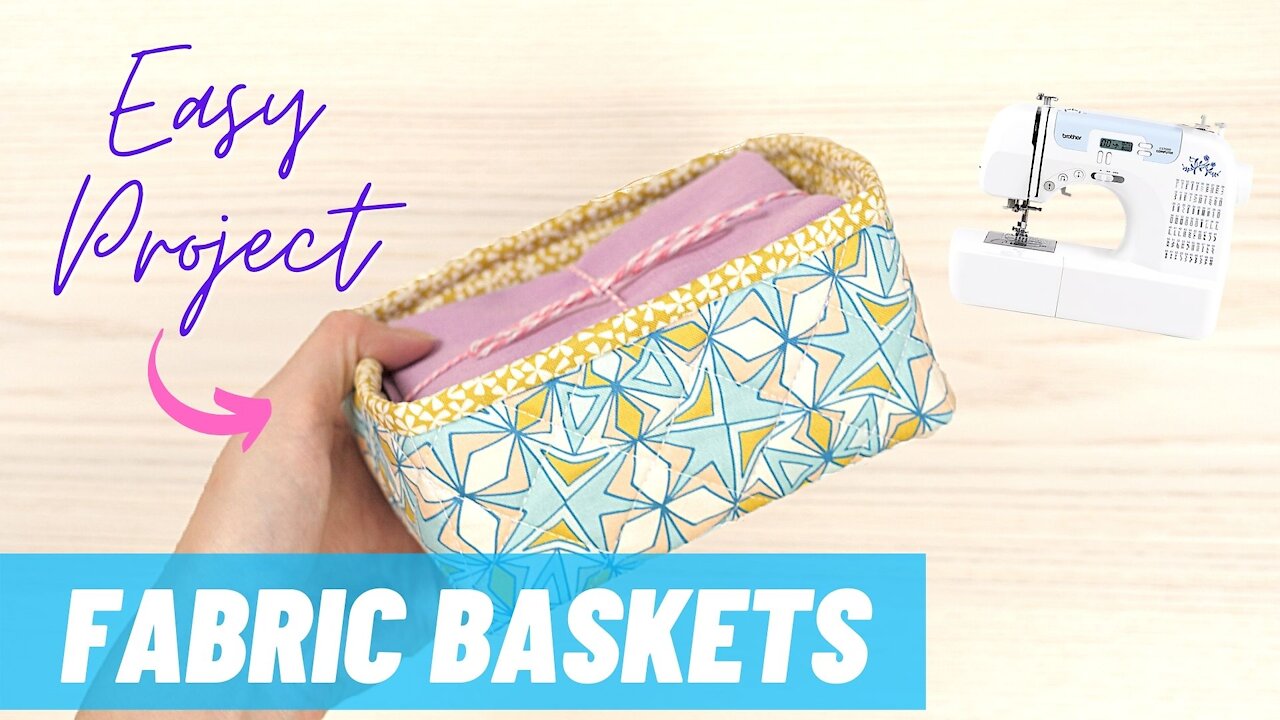 Cute Quilted Fabric Baskets 🧵 Watch Me Sew