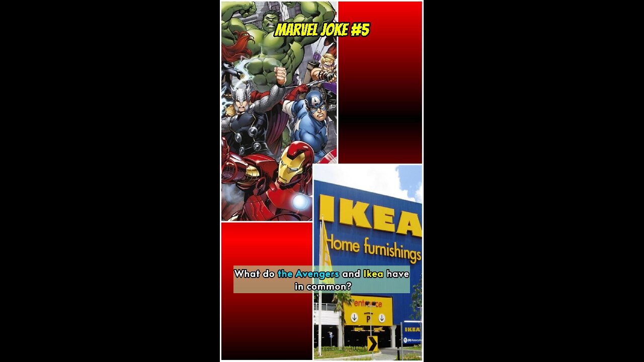 What do the Avengers and Ikea have in Common? | Marvel Joke No. 5 #shorts #marvel #jokes