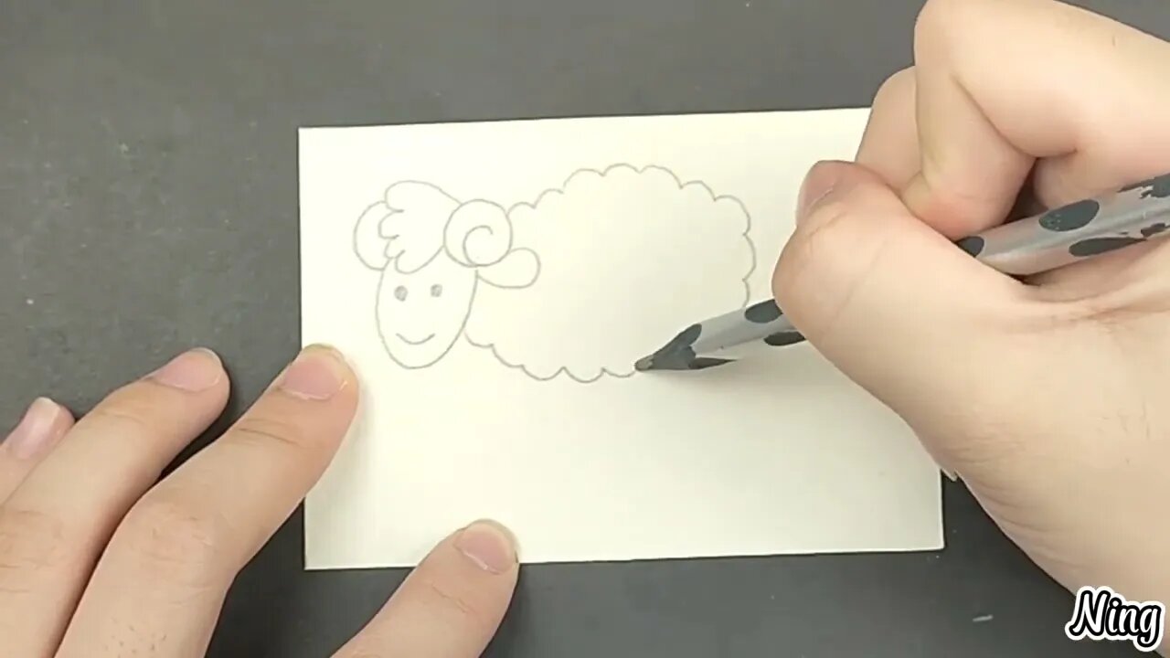 Draw Happy Sheep | DIY With Bee