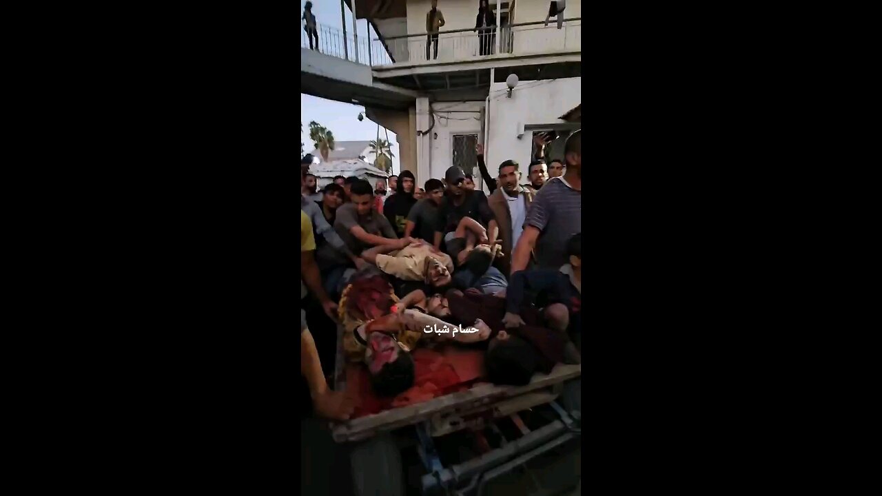 Jabalia of Palestinian casualties being transported to the hospital. THIS is the israeli genocide