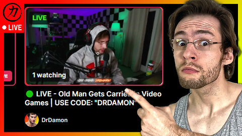 🟢 LIVE - Old Man Gets Carried in Video Games | USE CODE: "DRDAMON"