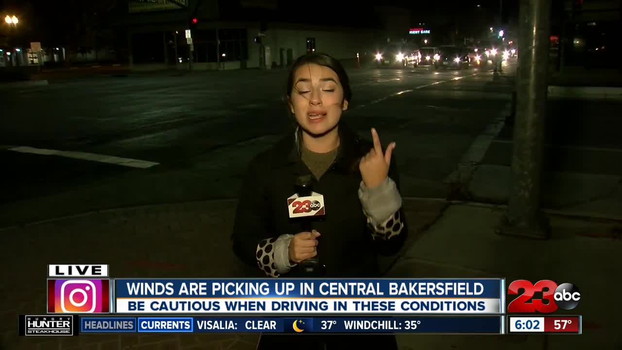 Dusty winds in Downtown Bakersfield