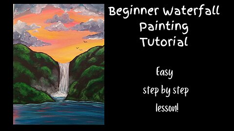 Waterfall Acrylic Painting Tutorial