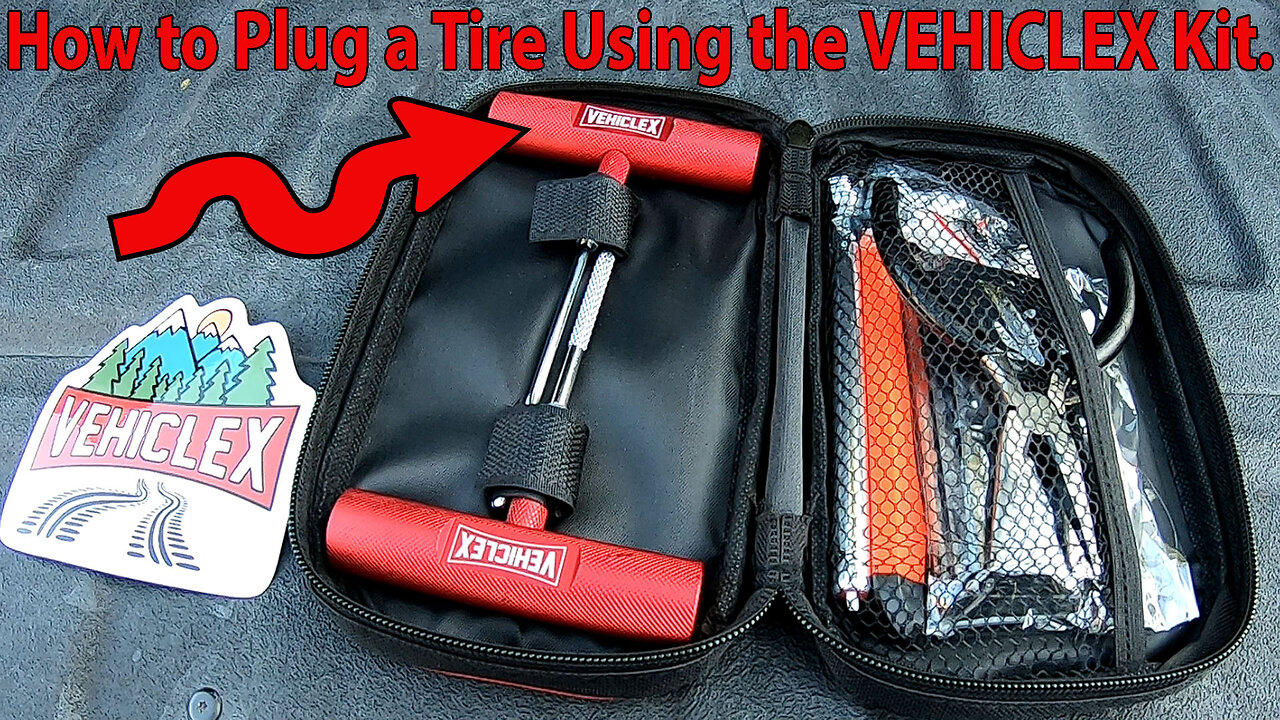 How to Plug a Tire using the VEHICLEX Tire Plug Kit.🧰🪛🔧🔨