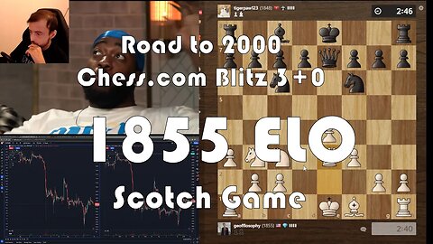 Road to 2000 #284 - 1855 ELO - Chess.com Blitz 3+0 - Scotch Game