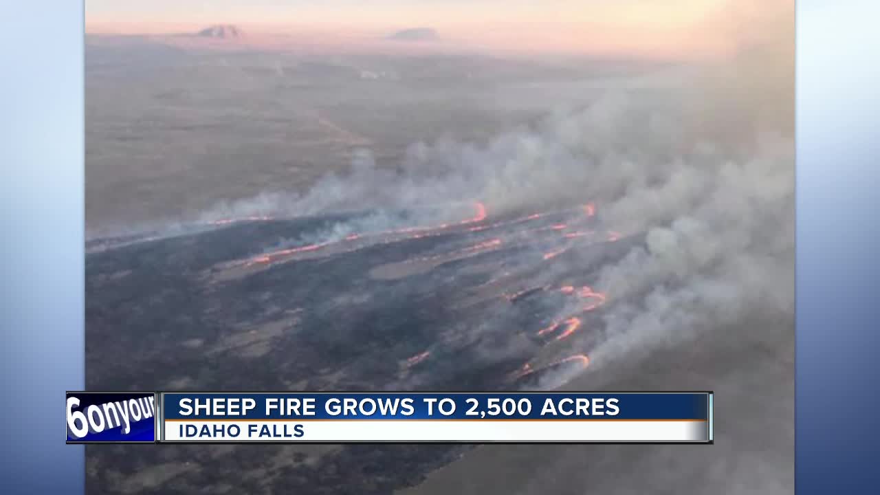 Sheep Fire burning near the Idaho National Laboratory grows to 2,500 acres