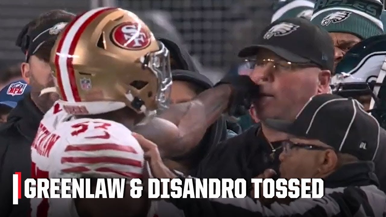 49ers' Dre Greenlaw, Eagles security head EJECTED after scuffle