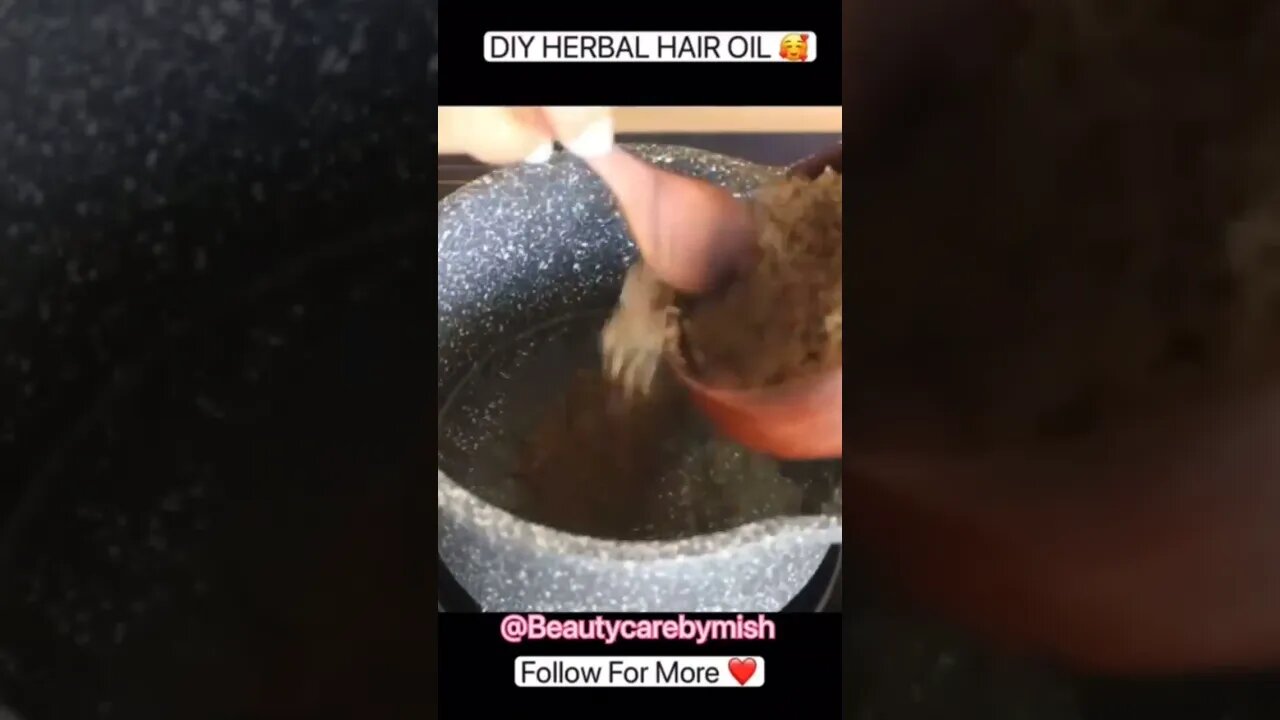 💆♀️ Make Your Own Herbal Hair Oil at Home with These Simple Steps! | #hairgrowth #shorts #trending