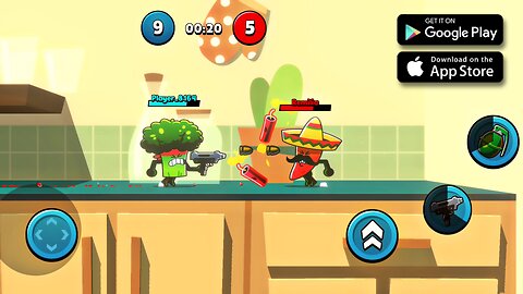 Food Gang Multiplayer Game 2v2 Gameplay