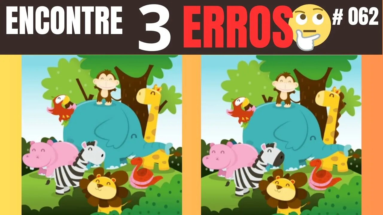 ENCONTRE OS TRES ERROS ✅✅✅🤔| # 062 | 🤔90% DAS PESSOAS NÃO CONSEGUEM😄😄