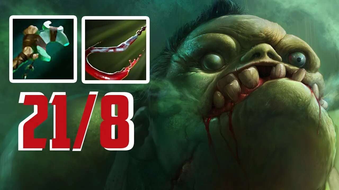 Pudge Mid 21/8 - Gameplay Dota 2