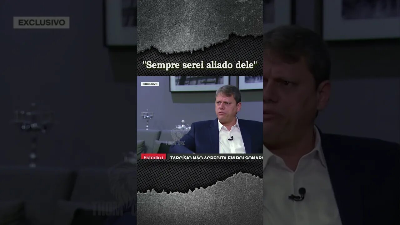 Tarcísio afirma que nunca disputará eleição com Bolsonaro. #shorts