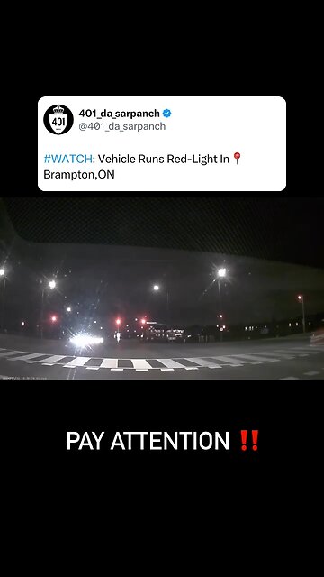 Vehicle Runs Red Light