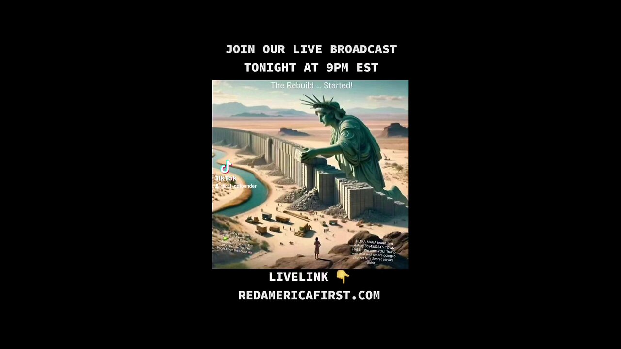 The Rebuild … Started! Join our live broadcast 9pm EST Red America First dot com for live link