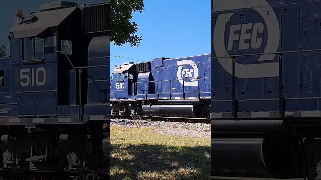 Florida East Coast Railway FEC-204 at South Daytona Florida Mar. 11 2023 #railfanrob #rrmrailvideos
