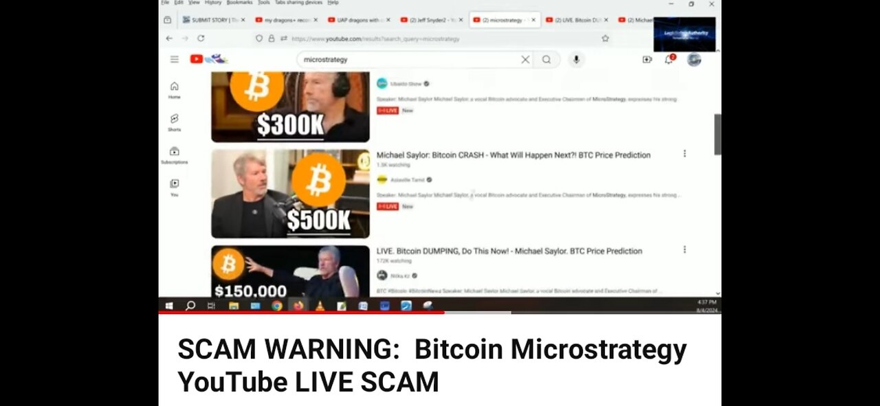 《《 ATTENTION BITCOIN SCAM ON YOUTUBE 》》