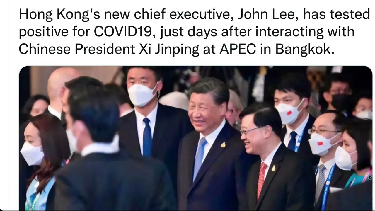 🟨 在曼谷亞太經合組織後，香港新任行政長官李家超的新冠病毒檢測呈陽