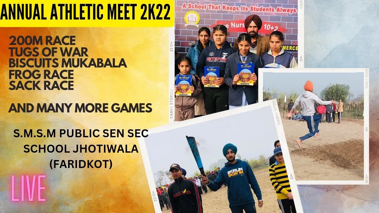 annual athletic meet 2022। Games। SMSM। Jhotiwala। Biscuit 🍪 Game। Tugs of war। @FastPunjabTV