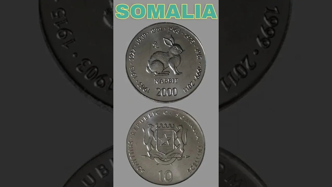 Somalia 10 shillings 2000.#shorts #coinnotesz