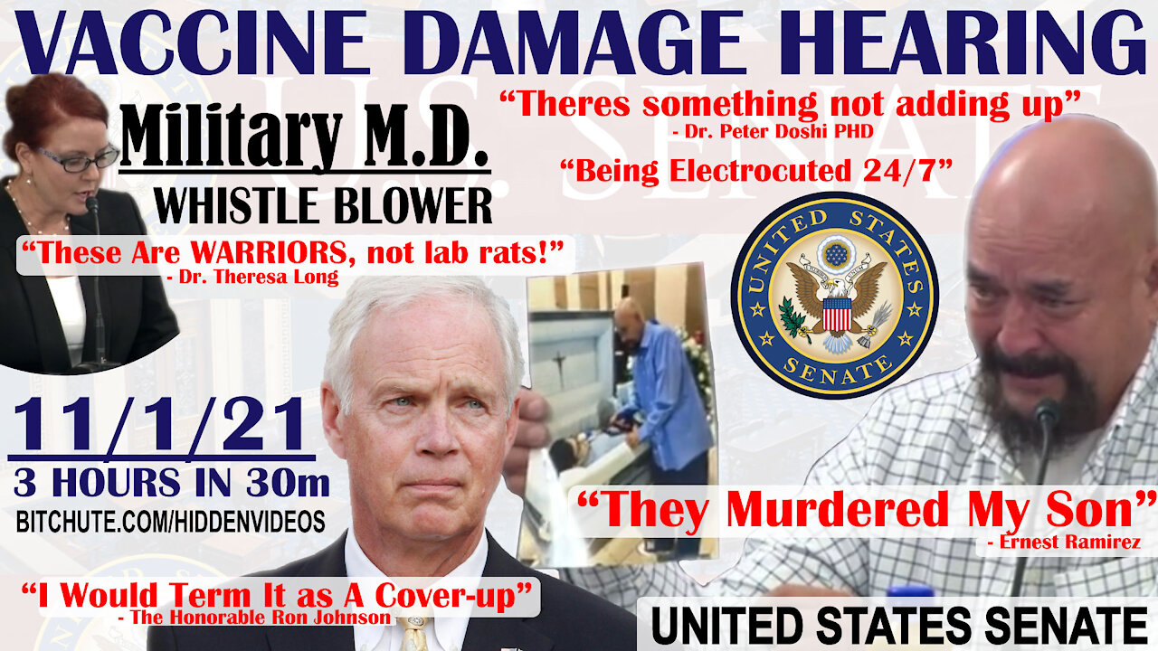 11/1 - U.S. Senate Hearing: 7 Victims - 4 Doctors - Military whistleblower - 30m everyone needs 2C