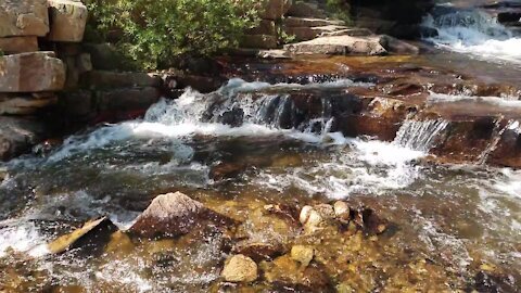 Sounds of water from the waterfall